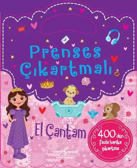 Prenses Çıkartmalı El Çantam kapağı