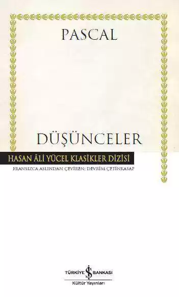 Düşünceler – Ciltli kapağı