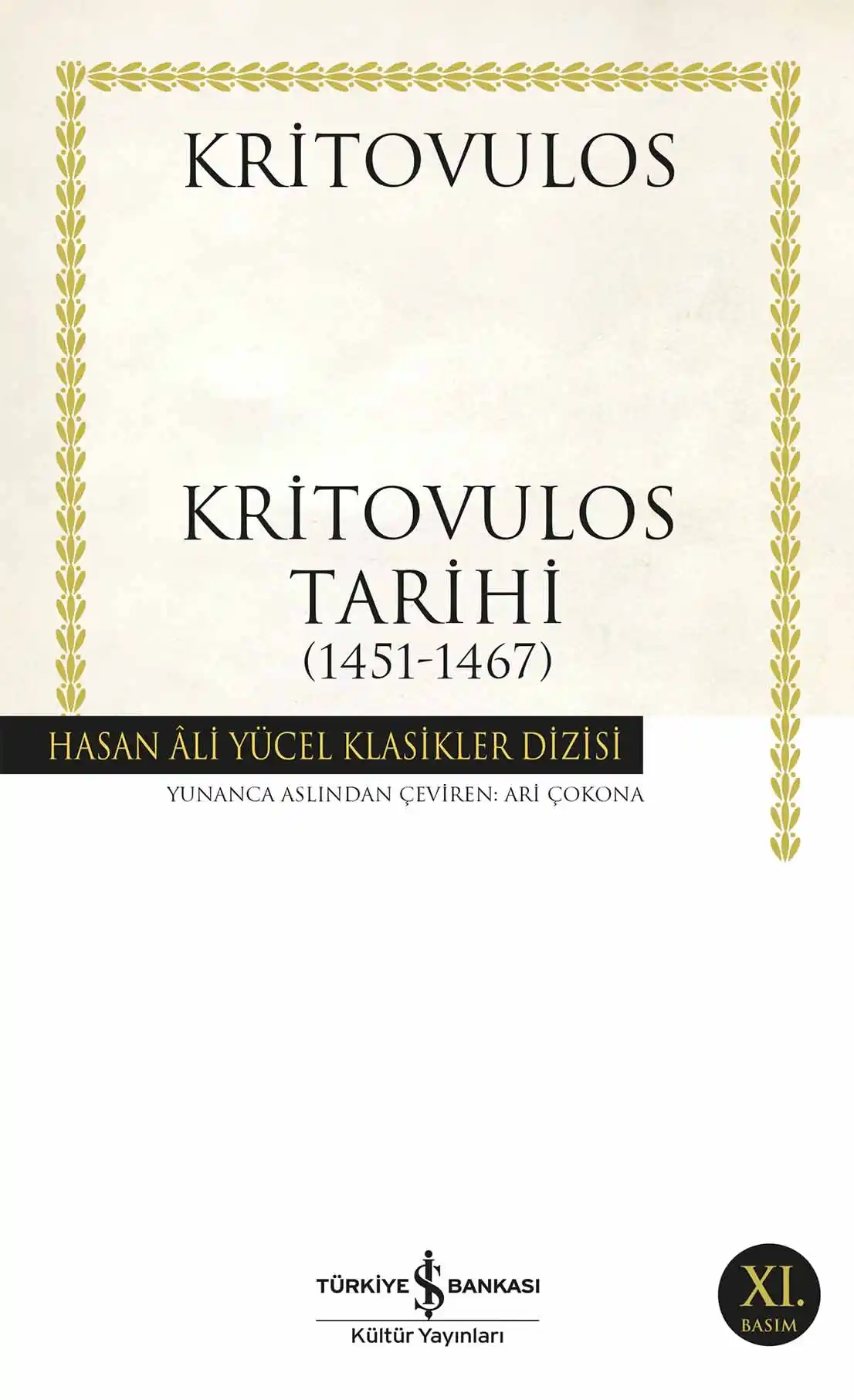 Kritovulos Tarihi (1451-1467) kapağı