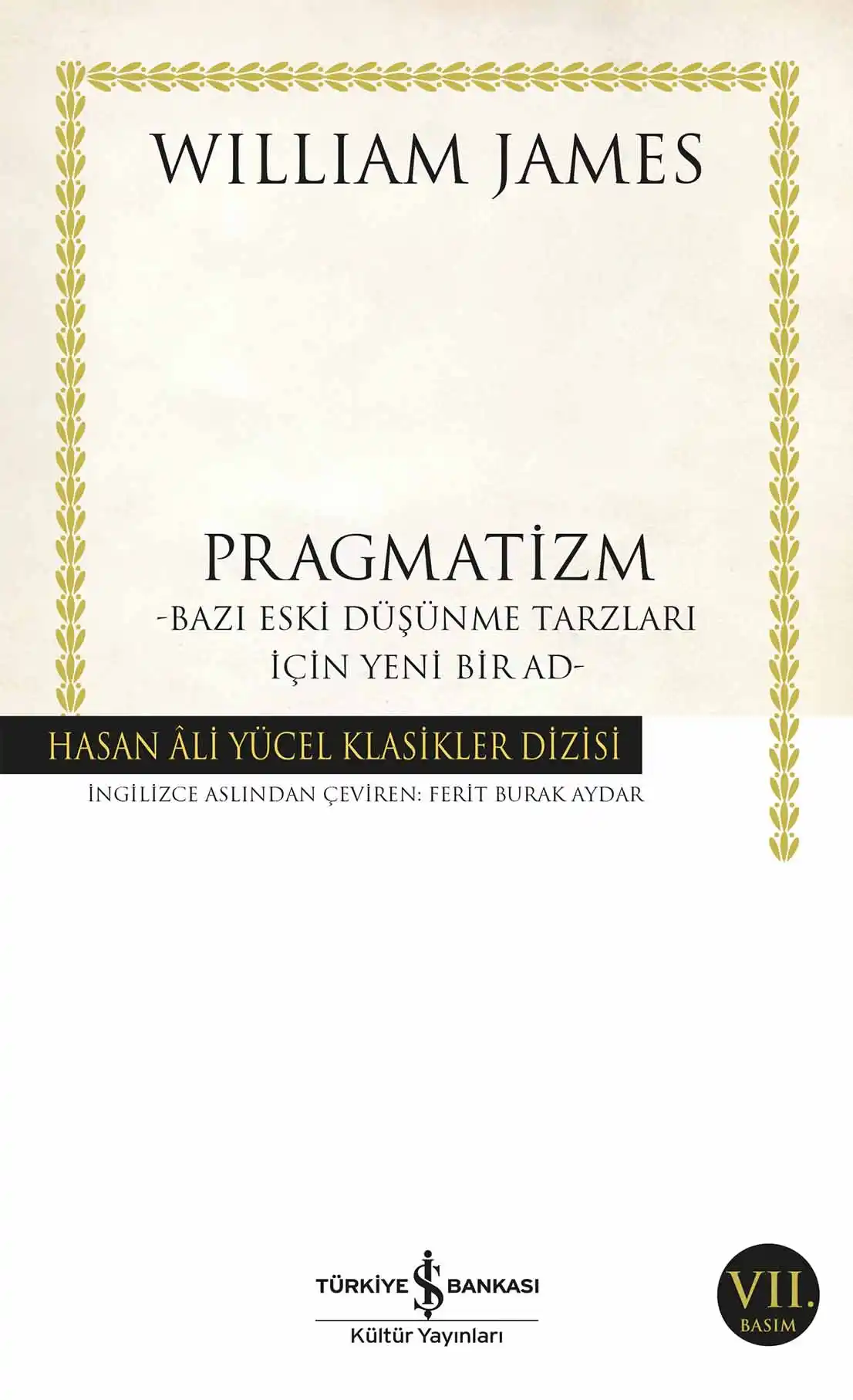 Pragmatizm –Bazı Eski Düşünme Tarzları İçin Yeni Bir Ad kapağı