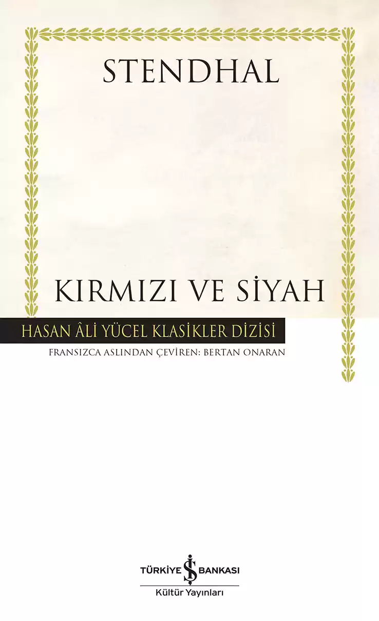 Kırmızı ve Siyah – Ciltli kapağı