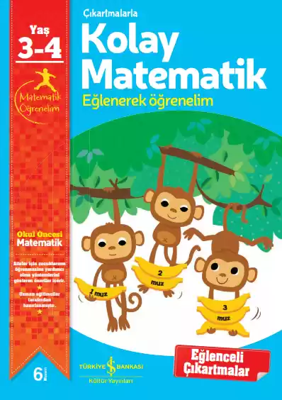 Çıkartmalarla Kolay Matematik 3 – 4 Yaş kapağı
