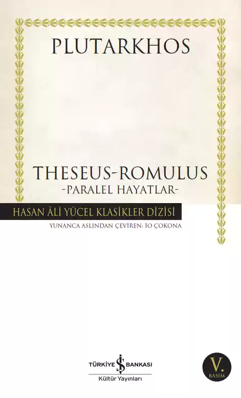 Theseus – Romulus – Paralel Hayatlar – kapağı
