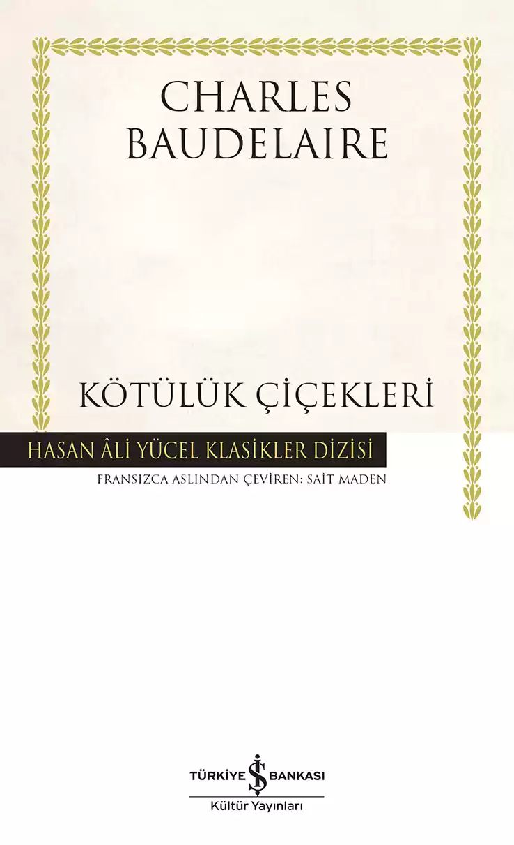 Kötülük Çiçekleri – Ciltli kapağı