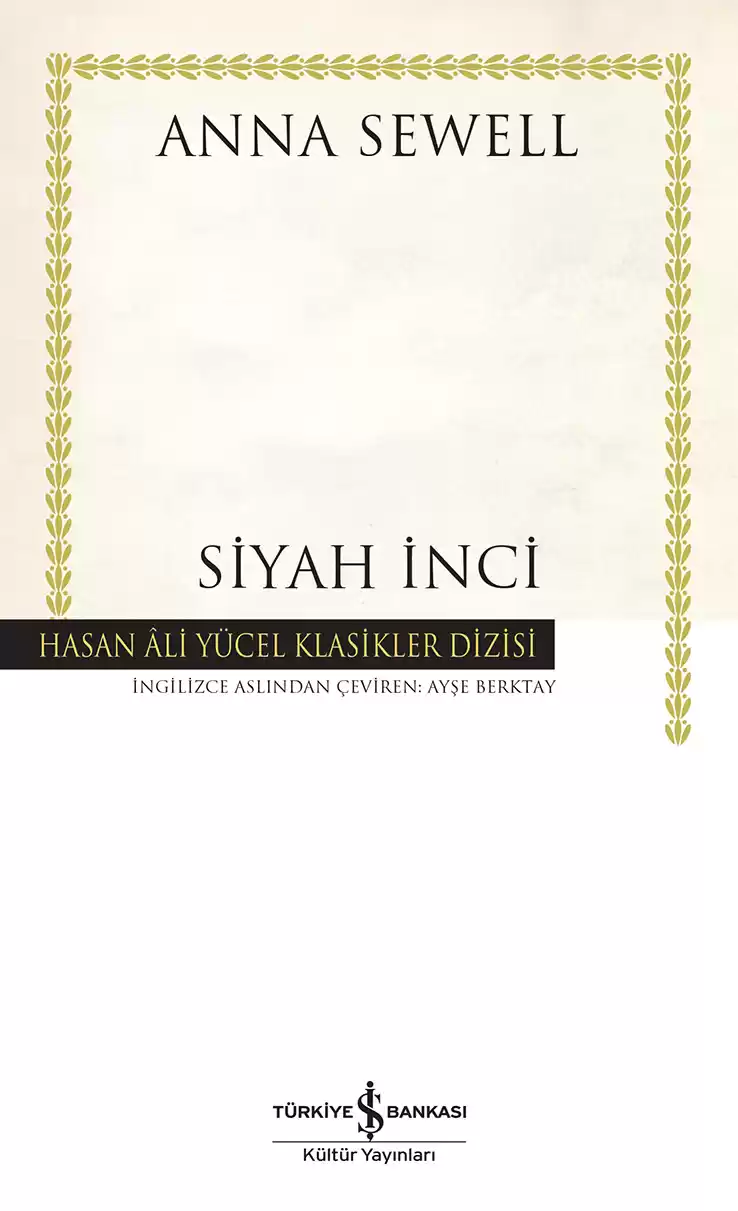 Siyah İnci – Ciltli kapağı