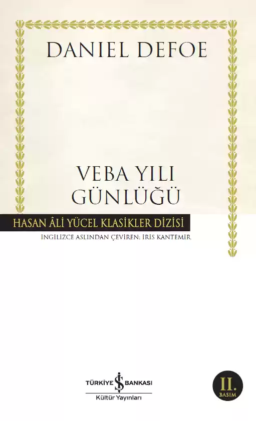 Veba Yılı Günlüğü – Ciltli kapağı