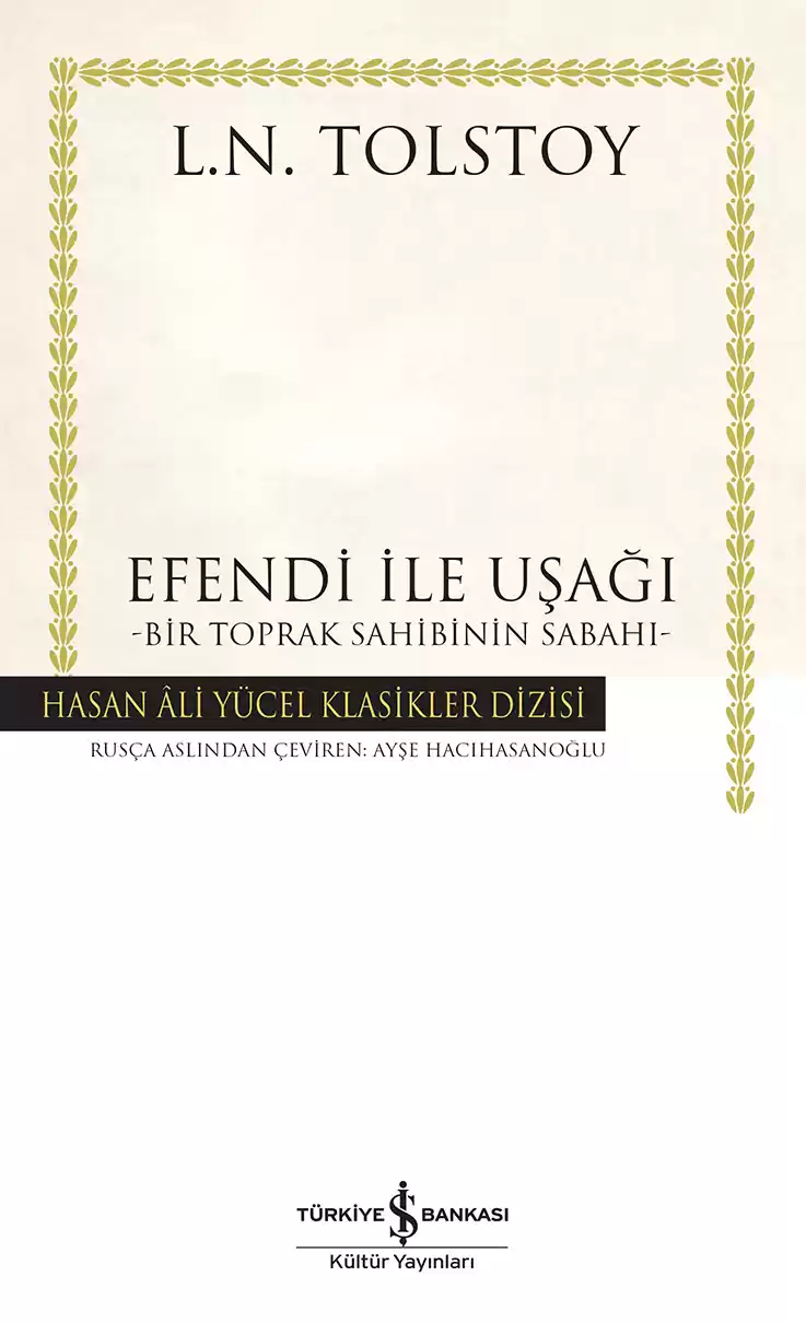 Efendi ile Uşağı – Bir Toprak Sahibinin Sabahı – Ciltli kapağı