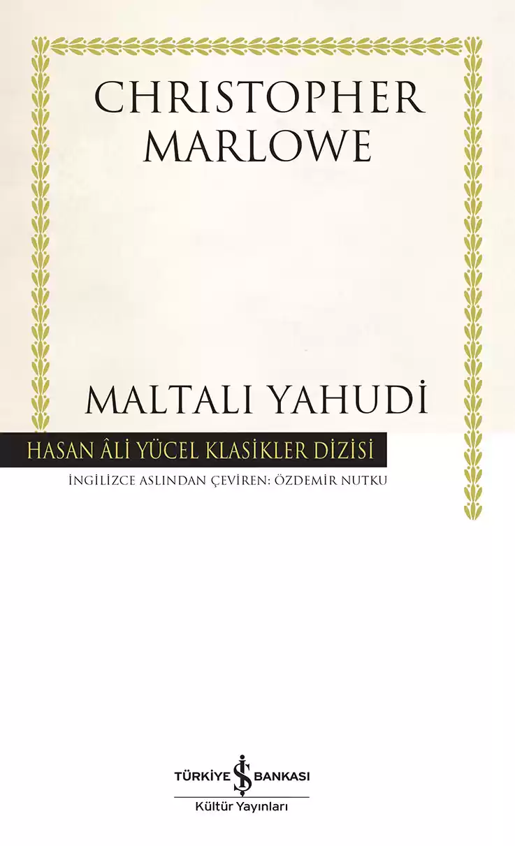 Maltalı Yahudi – Ciltli kapağı