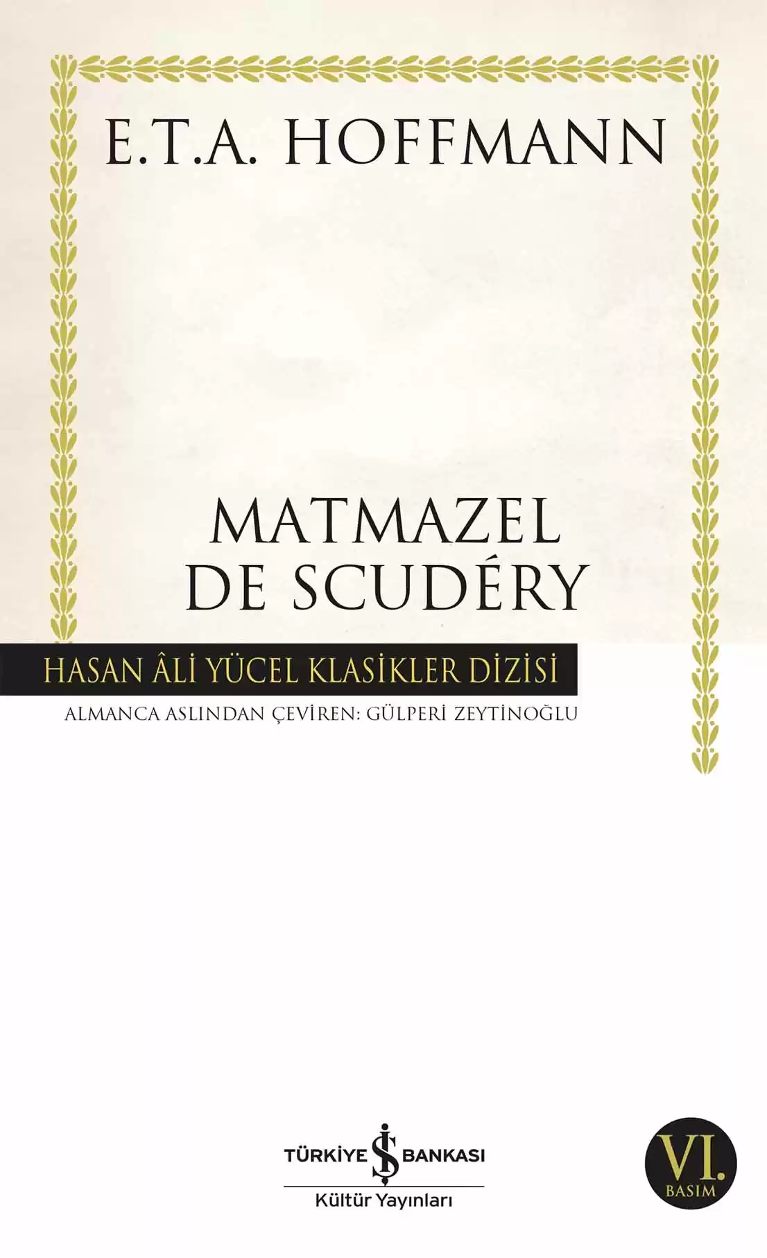 Matmazel De Scudéry kapağı