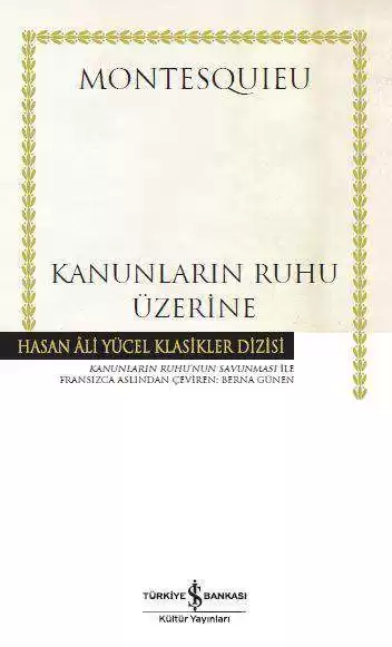 Kanunların Ruhu Üzerine – Ciltli kapağı