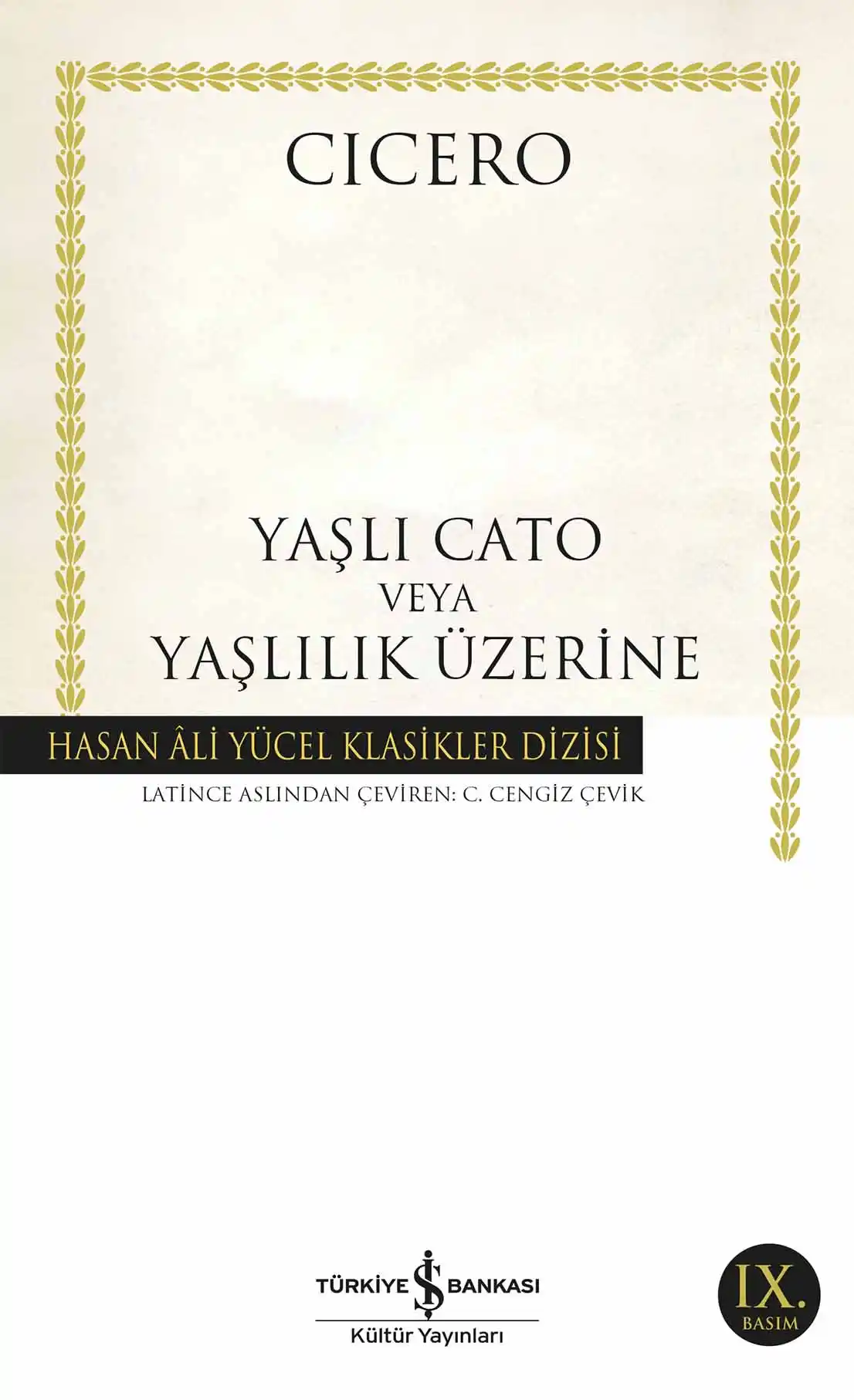 Yaşlı Cato veya Yaşlılık Üzerine kapağı