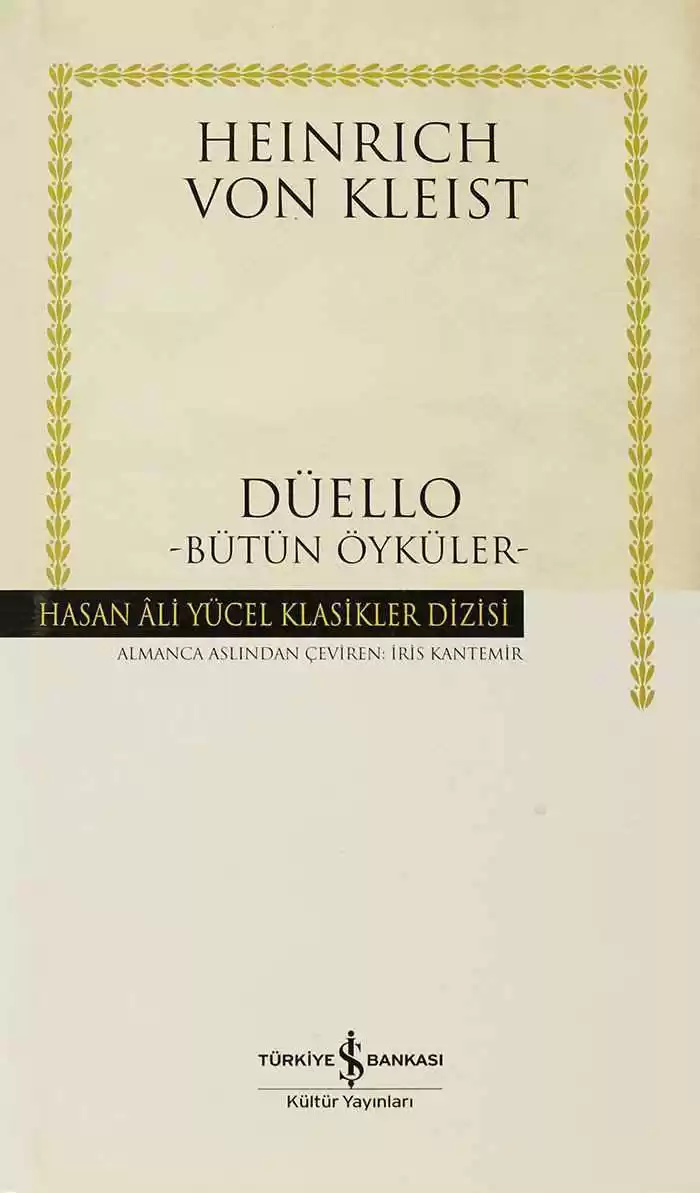 Düello – Bütün Öyküler – Ciltli kapağı