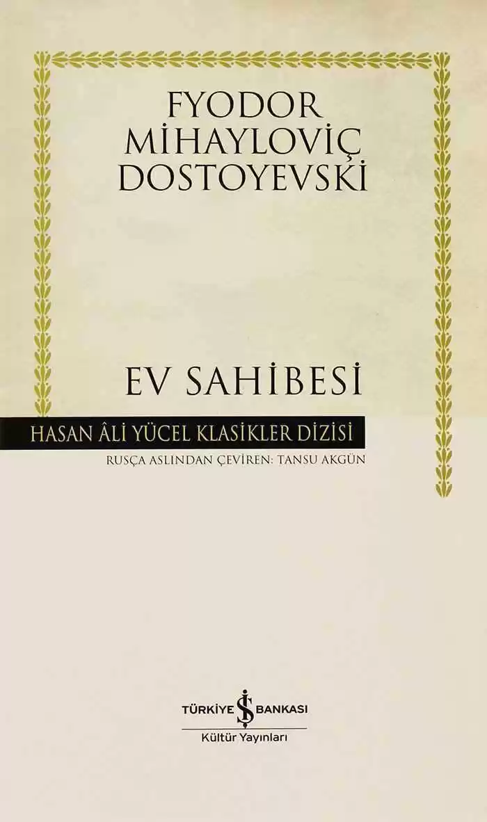 Ev Sahibesi – Ciltli kapağı