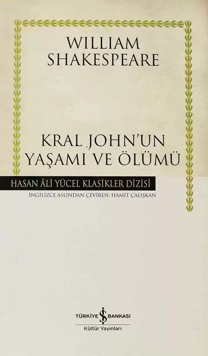 Kral John’un Yaşamı ve Ölümü – Ciltli kapağı