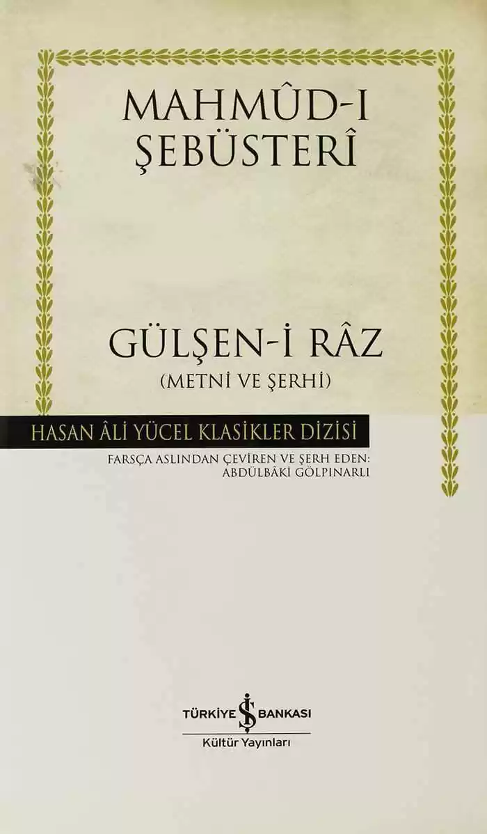 Gülşen-i Râz (Metni ve Şerhi) – Ciltli kapağı