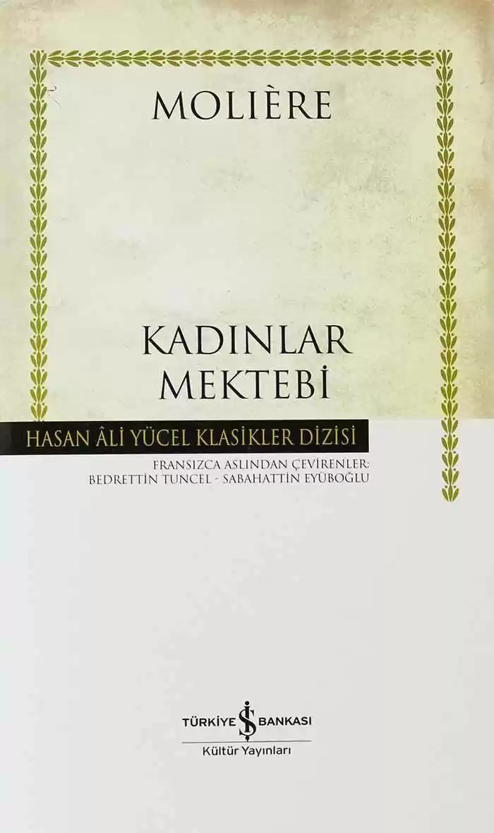 Kadınlar Mektebi – Ciltli kapağı