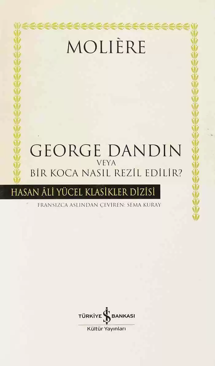 George Dandin veya Bir Koca Nasıl Rezil Edilir? – Ciltli kapağı