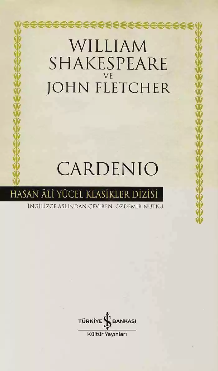 Cardenio – Ciltli kapağı
