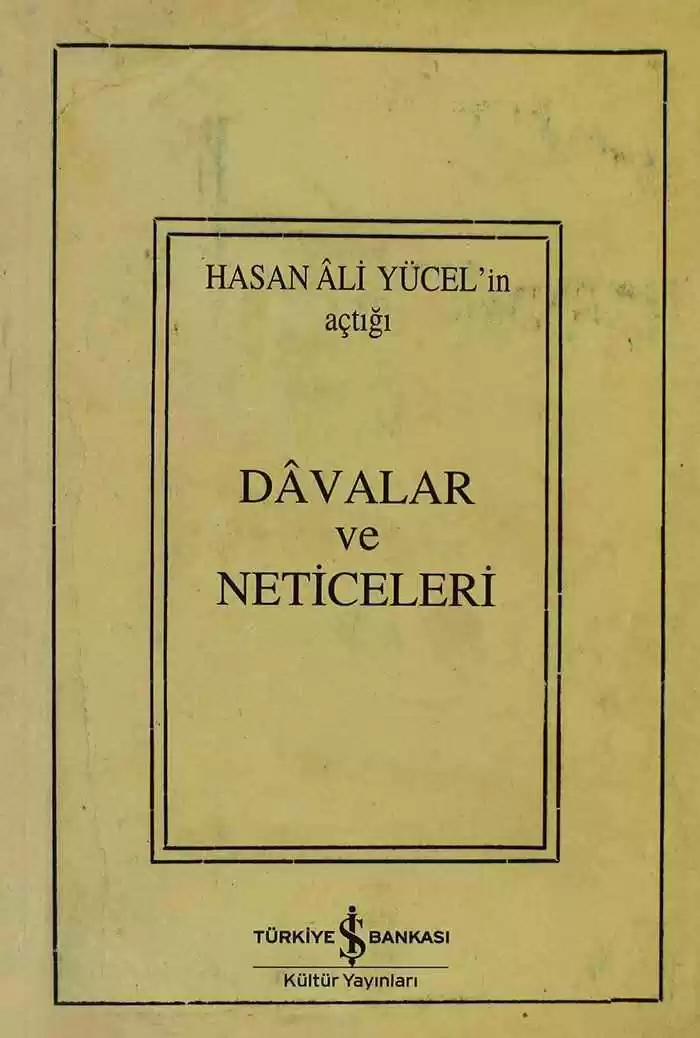 Dâvalar ve Neticeleri kapağı