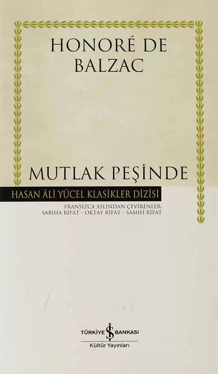 Mutlak Peşinde – Ciltli kapağı