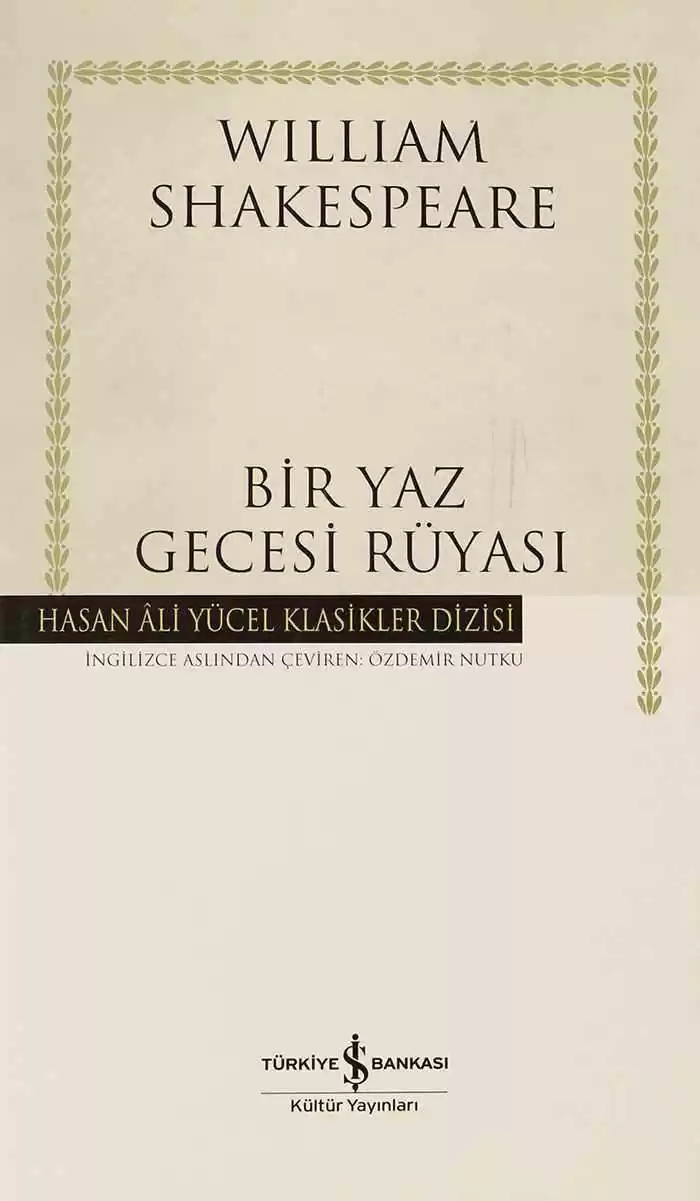 Bir Yaz Gecesi Rüyası – Ciltli kapağı