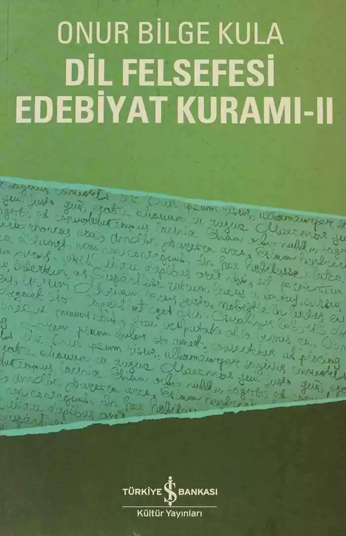 Dil Felsefesi Edebiyat Kuramı-II kapağı