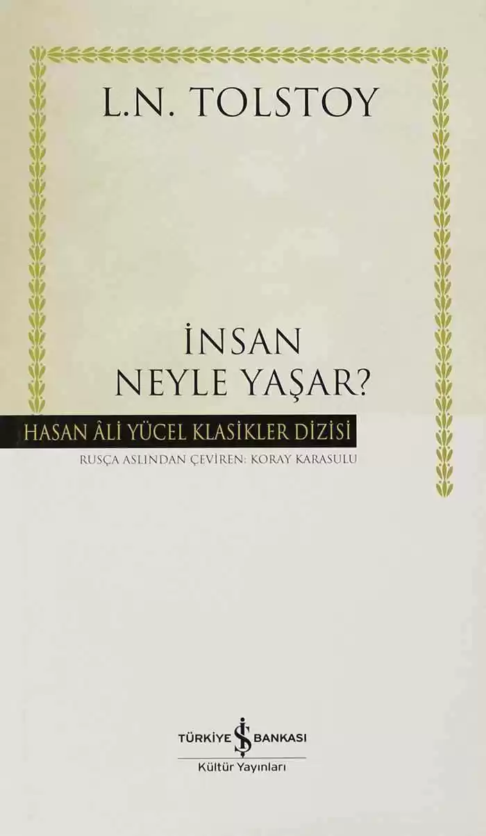 İnsan Neyle Yaşar? – Ciltli kapağı