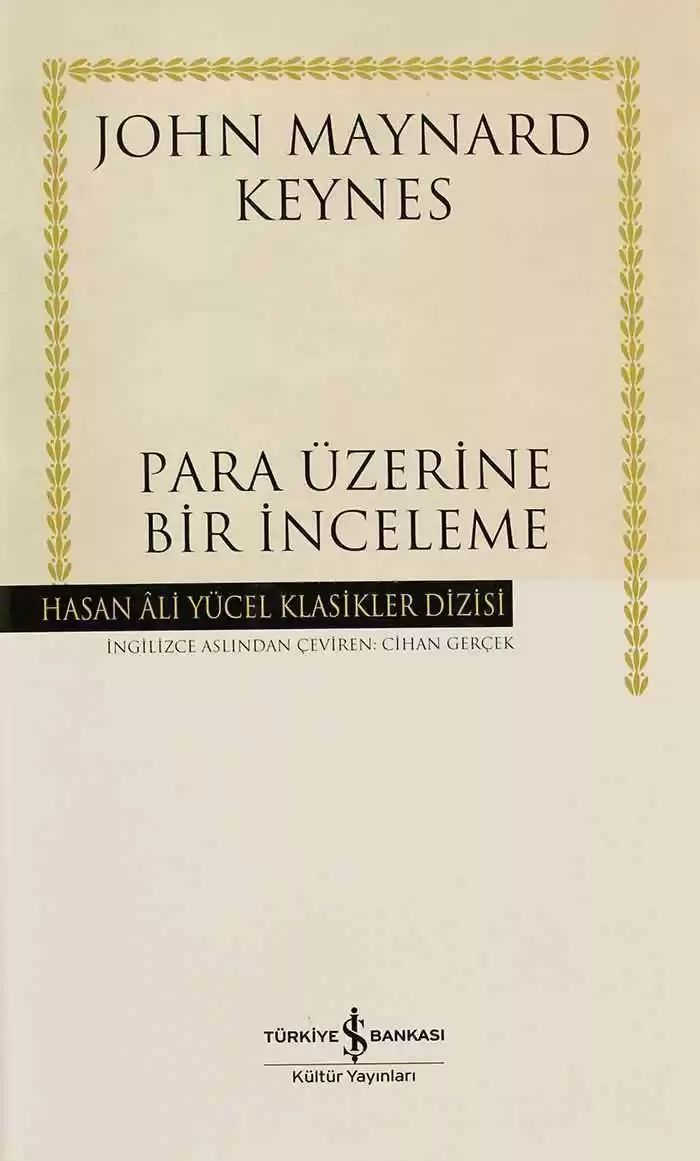 Para Üzerine Bir İnceleme – Ciltli kapağı