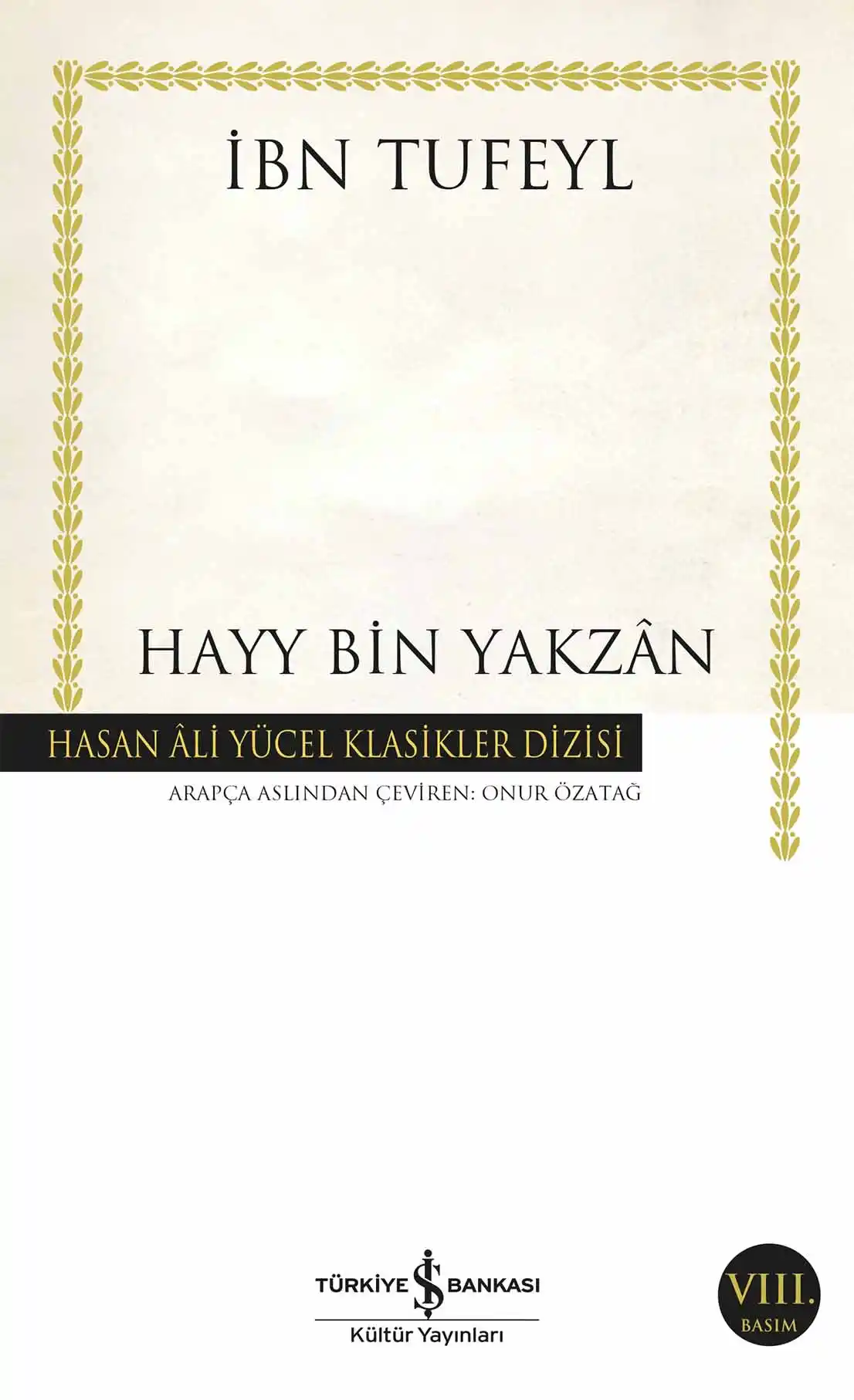 Hayy Bin Yakzân kapağı