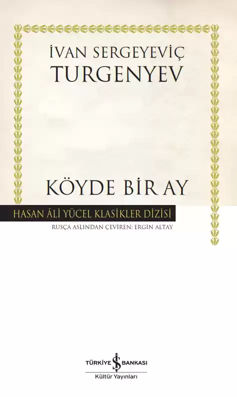 Köyde Bir Ay – Ciltli kapağı