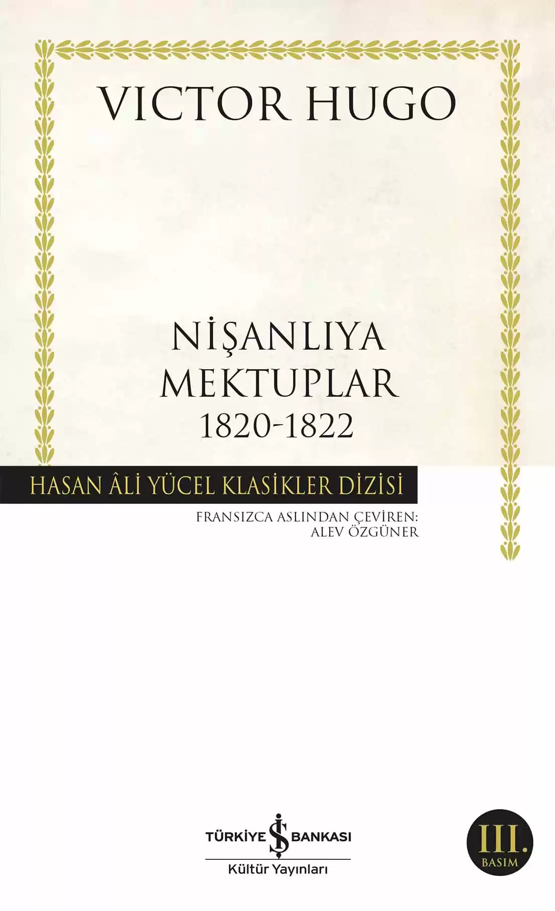 Nişanlıya Mektuplar 1820-1822 kapağı