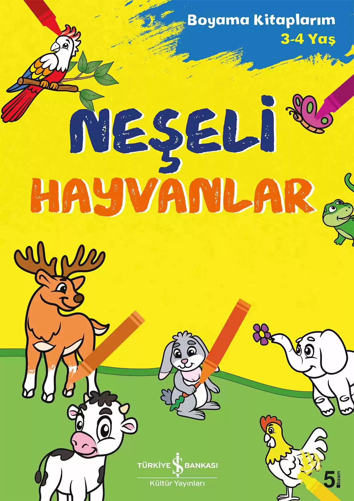 Neşeli Hayvanlar – Boyama Kitaplarım 3-4 Yaş kapağı