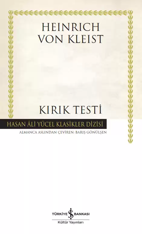 Kırık Testi – Ciltli kapağı