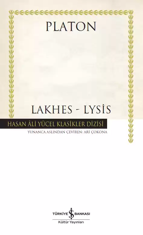 Lakhes – Lysis – Ciltli kapağı