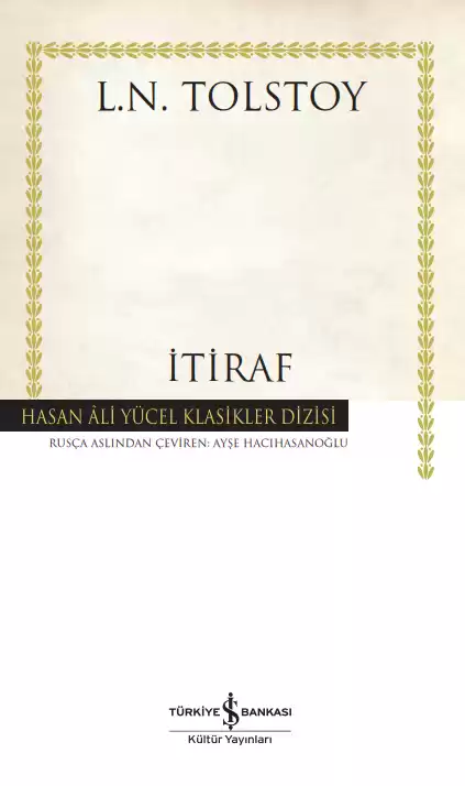 İtiraf – Ciltli kapağı