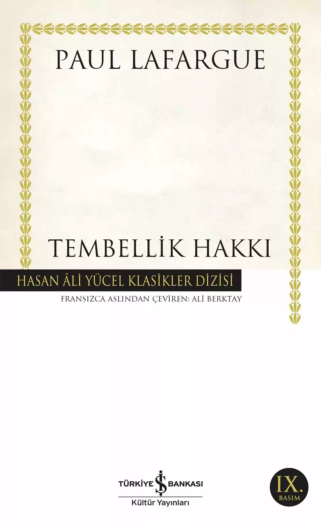 Tembellik Hakkı kapağı