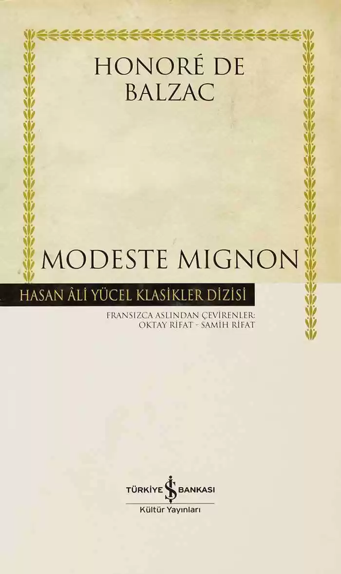 Modeste Mignon – Ciltli kapağı