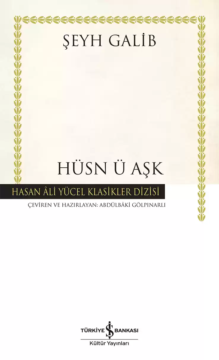 Hüsn ü Aşk – Ciltli kapağı