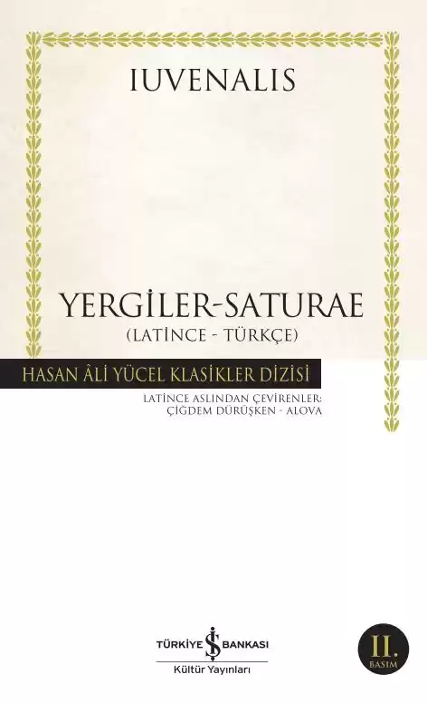 Yergiler – Saturae (Latince-Türkçe) kapağı