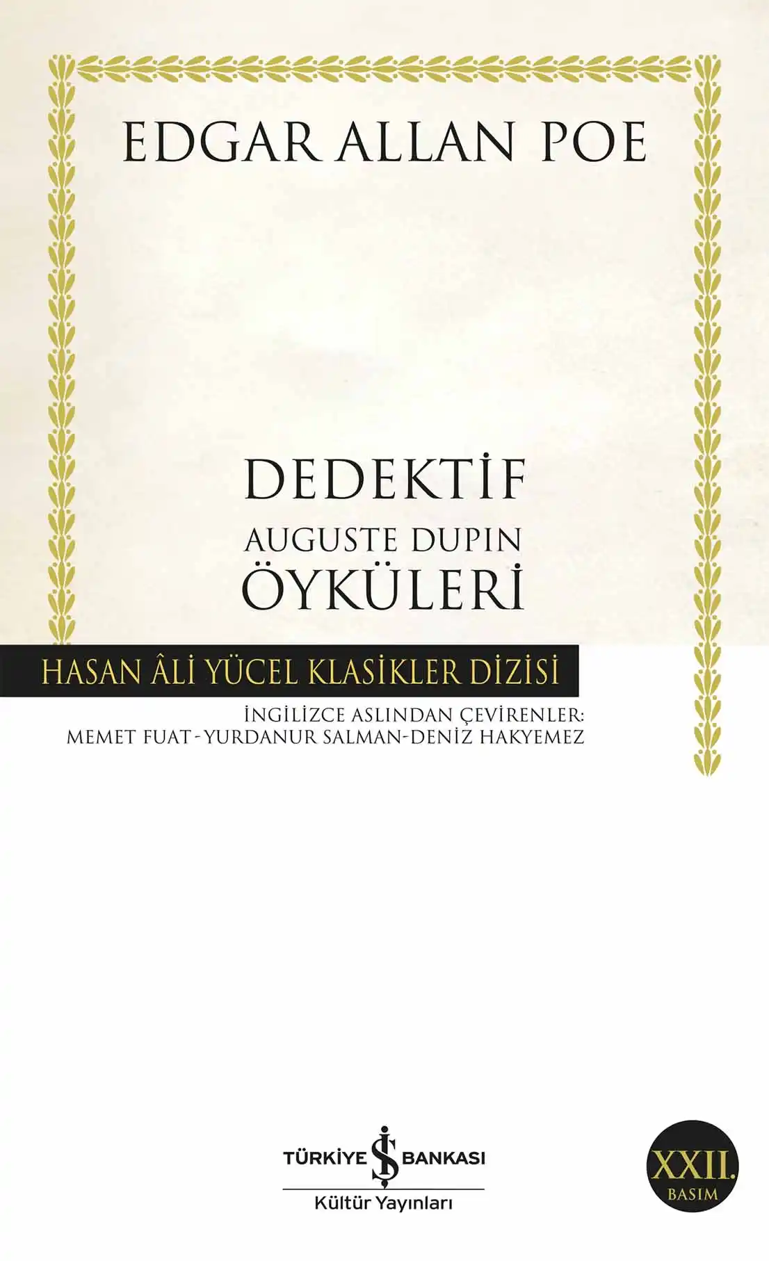 Dedektif Auguste Dupin Öyküleri kapağı