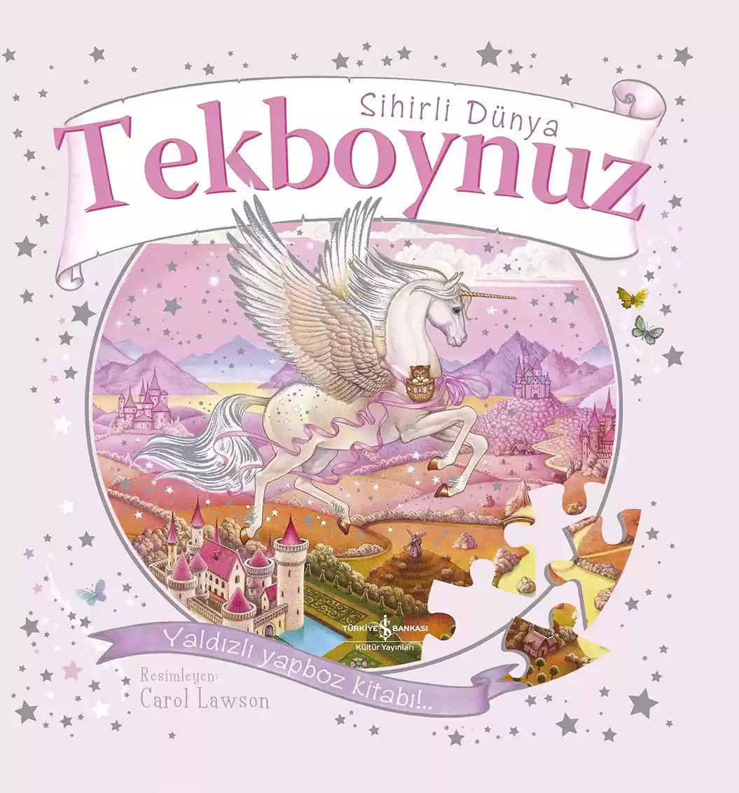 Sihirli Dünya Tekboynuz – Yaldızlı Yapboz Kitabı!.. kapağı