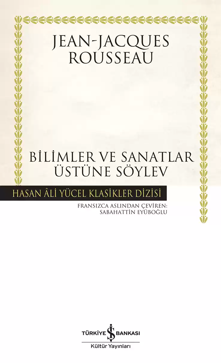 Bilimler ve Sanatlar Üstüne Söylev – Ciltli kapağı