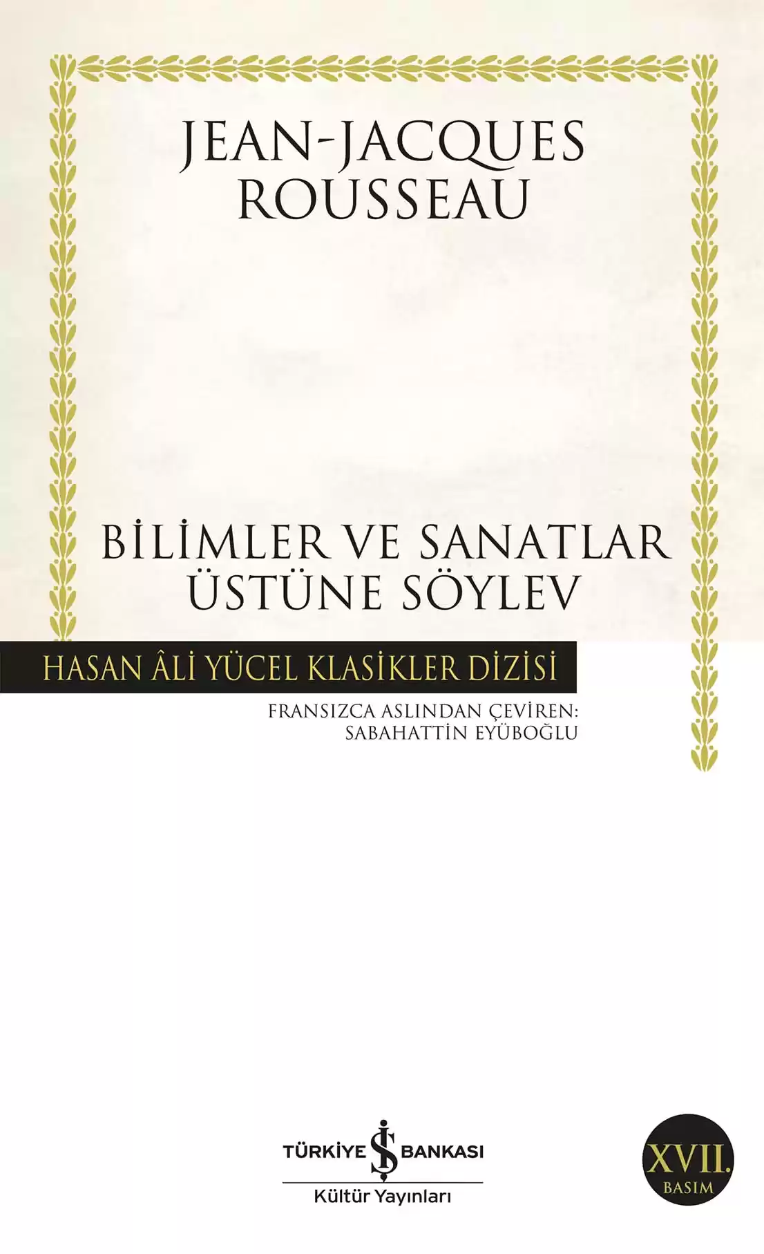 Bilimler ve Sanatlar Üstüne Söylev kapağı