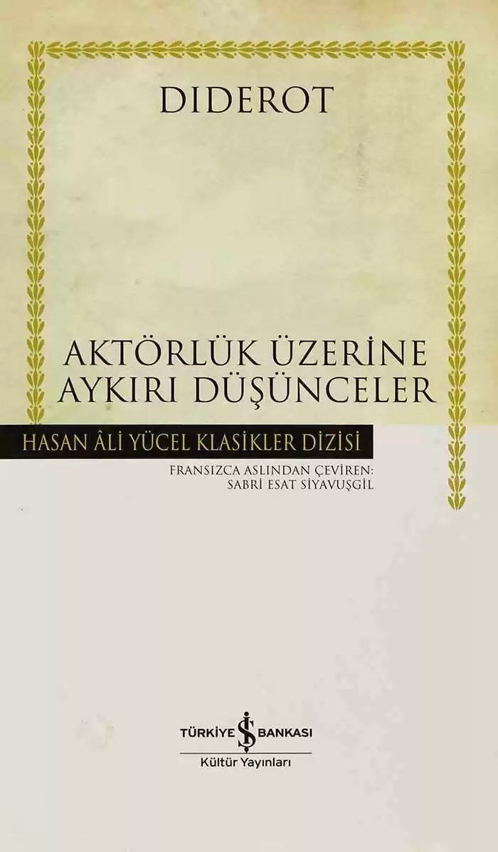 Aktörlük Üzerine Aykırı Düşünceler – Ciltli kapağı