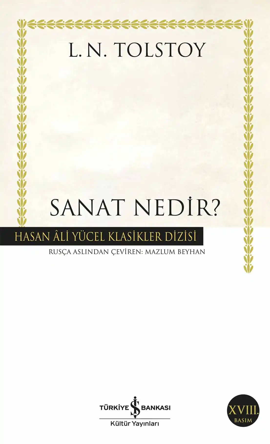 Sanat Nedir? kapağı