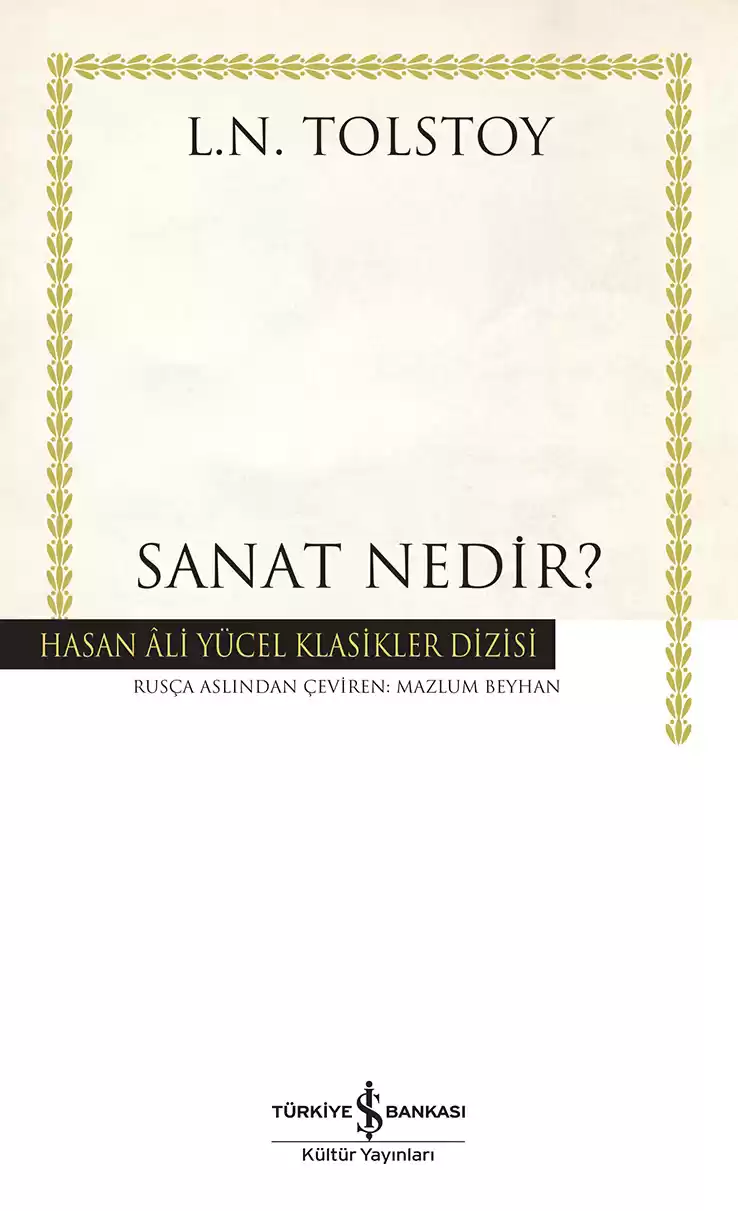 Sanat Nedir? – Ciltli kapağı