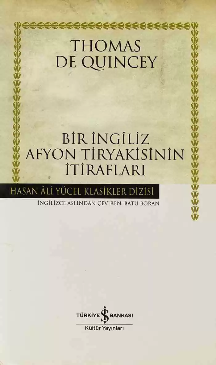 Bir İngiliz Afyon Tiryakisinin İtirafları – Ciltli kapağı