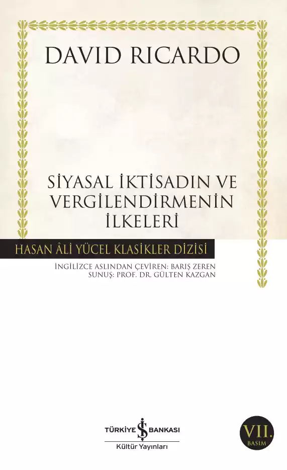 Siyasal İktisadın ve Vergilendirmenin İlkeleri kapağı