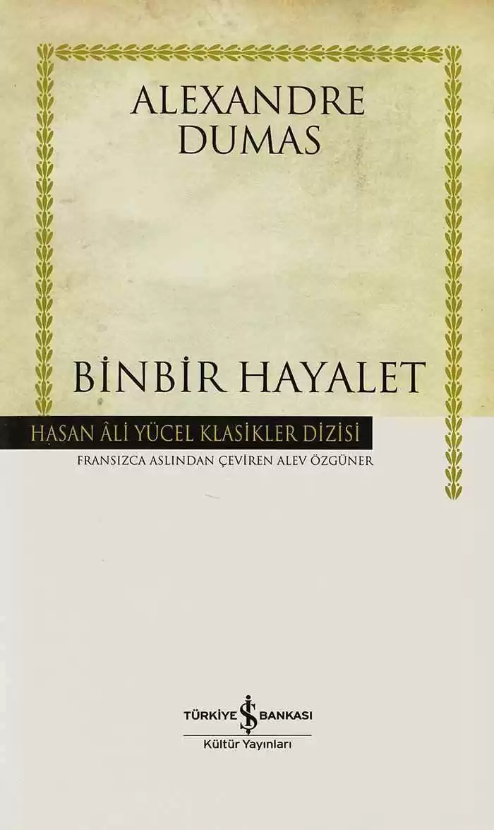 Binbir Hayalet – Ciltli kapağı