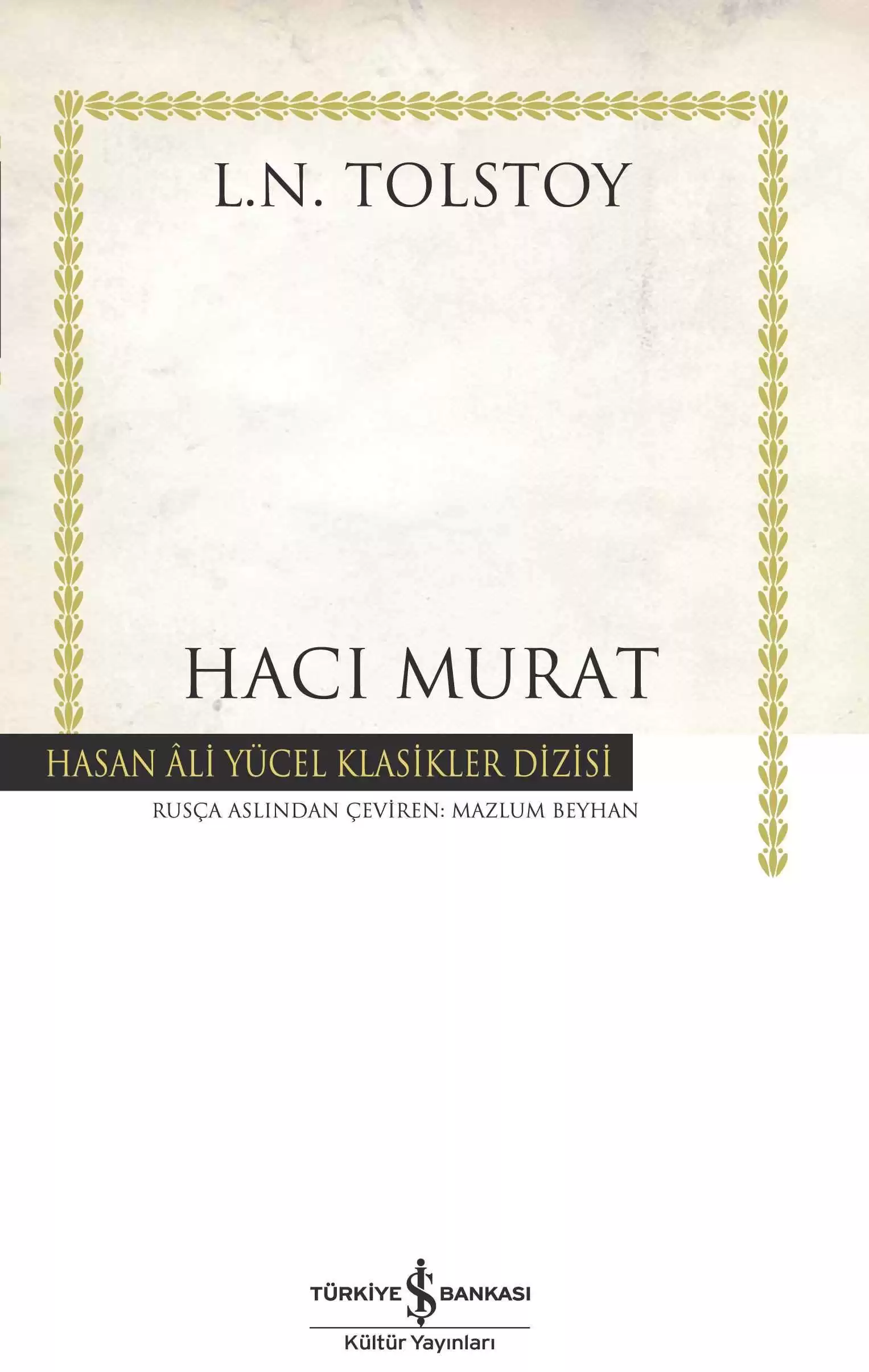Hacı Murat – Ciltli kapağı